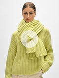 Cashmere Blend Ribbed Scarf