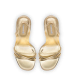 Annie Sandal In Gold Metallic Leather