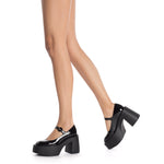 Olivia Platform Pump In Black Patent Leather