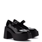 Olivia Platform Pump In Black Patent Leather