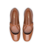 Blair Ballet Flat In Caramel Leather