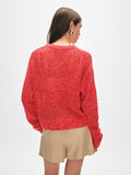 Cashmere Marled Mesh Crewneck