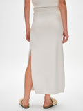 Cotton Slub Side Slit Skirt