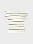 Organic Cotton Ribbed Off The Shoulder Top