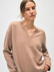 Cashmere Relaxed V Neck