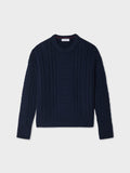 Merino Cashmere Cable Crewneck