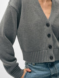 Organic Cotton V Neck Cardigan