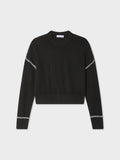 Cashmere Blanket Stitch Crewneck