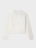 Cashmere Ribbed Saddle Sleeve Crewneck