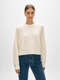 Cashmere Ribbed Saddle Sleeve Crewneck