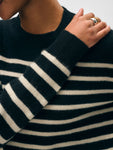 Cashmere Striped Crewneck