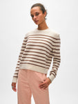 Cashmere Striped Crewneck