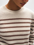 Cashmere Striped Crewneck