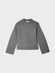 Merino Cashmere Waisted Crewneck