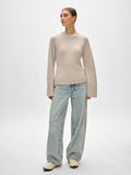 Merino Cashmere Waisted Crewneck