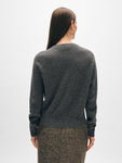 Cashmere Ribbed Gold Button Henley