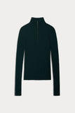 JULIETTE FITTED CASHMERE QUARTER-ZIP