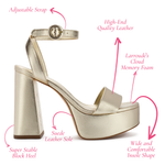 Dolly Sandal In Gold Metallic Leather