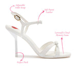 Brooks Sandal In White Patent Leather