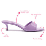 Greta Mule In Lilac Patent Leather