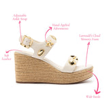 Madison Espadrille In Ivory Leather