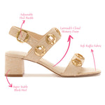 Milan Sandal In Beige Raffia