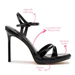 Angelina Sandal In Black Patent Leather