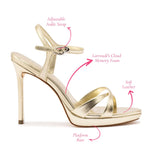 Angelina Sandal In Gold Metallic Leather