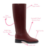 Anne Boot In Burgundy Leather