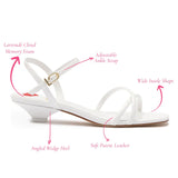 Charlotte Sandal In White Patent Leather