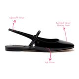 Georgina Ballet Flat In Black Patent Leather