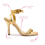 Verona Sandal In Gold Metallic Leather