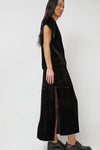 Baserange Olin Skirt in Black Velvet