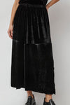 Baserange Olin Skirt in Black Velvet