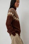 Batoner Nordic Mohair Turtleneck in Brown