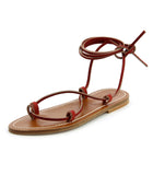 DÔEN & K.JACQUES BIKINI SANDAL -- ROUGE VACHETTA