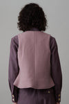 JACOB VEST | MAUVE TWILL MELTON WOOL