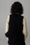 JACOB VEST | BLACK MELTON WOOL