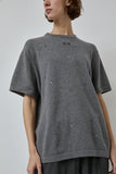 CORDERA Merino Wool Beaded T-Shirt in Grey