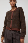 Deiji Studios Looped Cardigan in Brown Multi