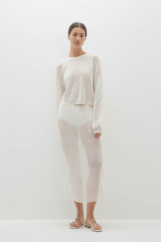 CHRISSY CABLE KNIT CROPPED SWEATER