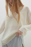 NINA CROCHET V-NECK SWEATER