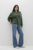 AGNES BRUSHED CASHMERE CREWNECK SWEATER