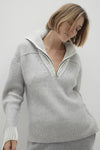 SUMIE CASHMERE QUARTER-ZIP PULLOVER