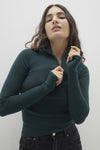 JULIETTE FITTED CASHMERE QUARTER-ZIP