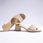 Brigitte Mule In Beige Raffia