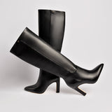 Cindy Hi Boot In Black Leather