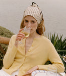 FREYA CASHMERE CARDIGAN -- LEMON CHIFFON