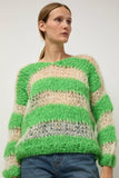 Guðrun & Guðrun Kavi Stripe Sweater in White and Green