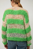 Guðrun & Guðrun Kavi Stripe Sweater in White and Green